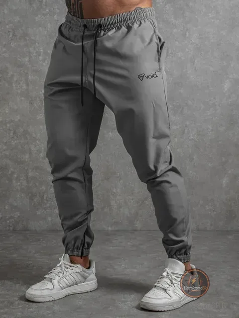 Calça Jogger Tactel Masculina Com Elastano E Zíper No Punho