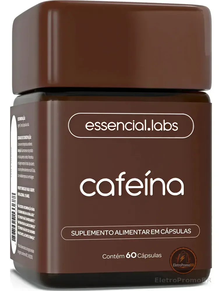CAFEÍNA 100% PURA 200mg por Cápsula - 60 Cápsulas - Termogênico com Fórmula Concentrada para a Máxima Absorção