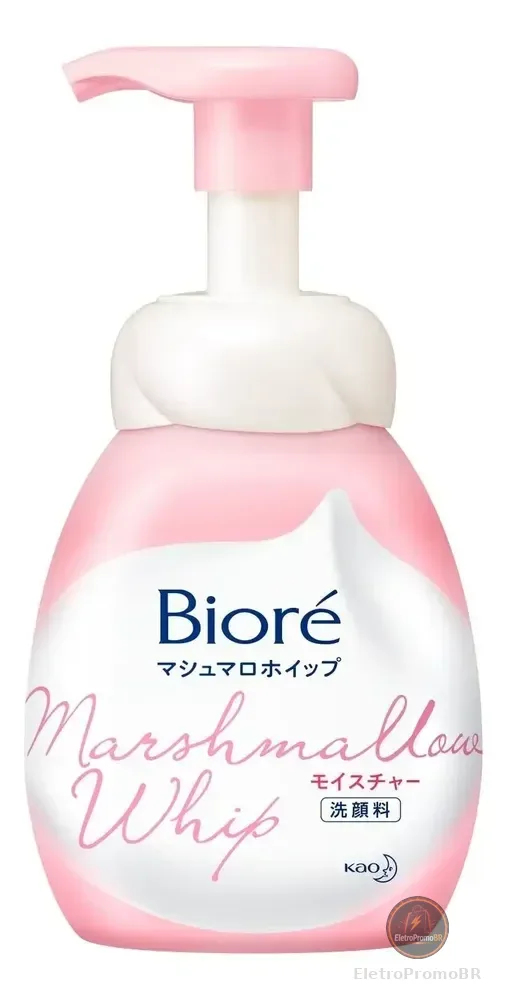 Sabonete Facial em Espuma Bioré Marshmallow Whip para Todos os Tipos de Pele