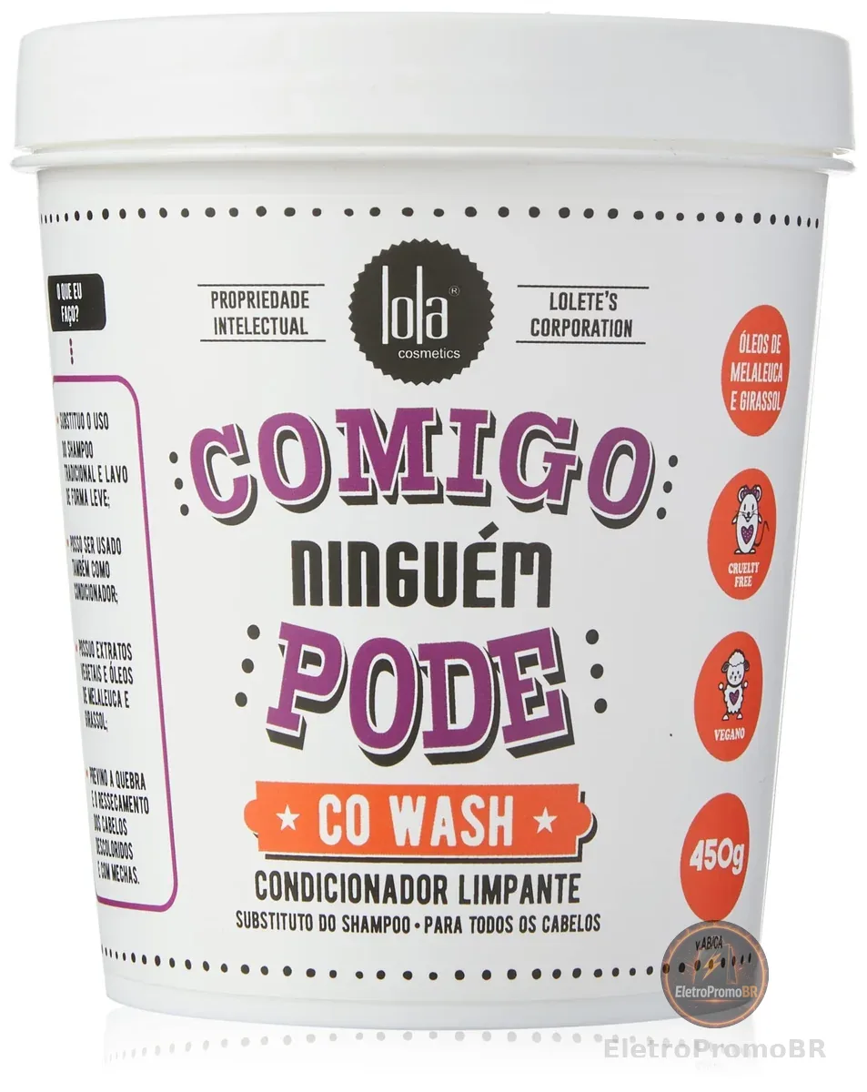 Comigo Ninguém Pode Condicionador Limpante 450g, Lola Cosmetics
