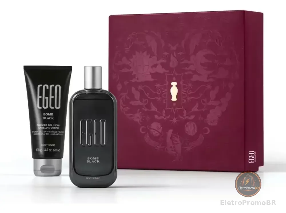 Kit Shower Sabonete Corporal Egeo Com Perfume O Boticário Bomb Black 90 ml