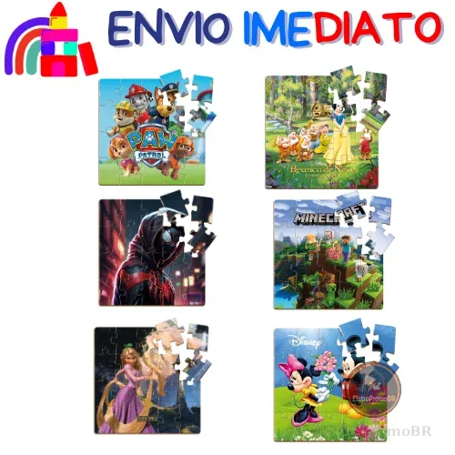 Jogos Quebra Cabeça Infantil - Em Madeira Mdf - 20 Peças- Criança - Pode Escolher