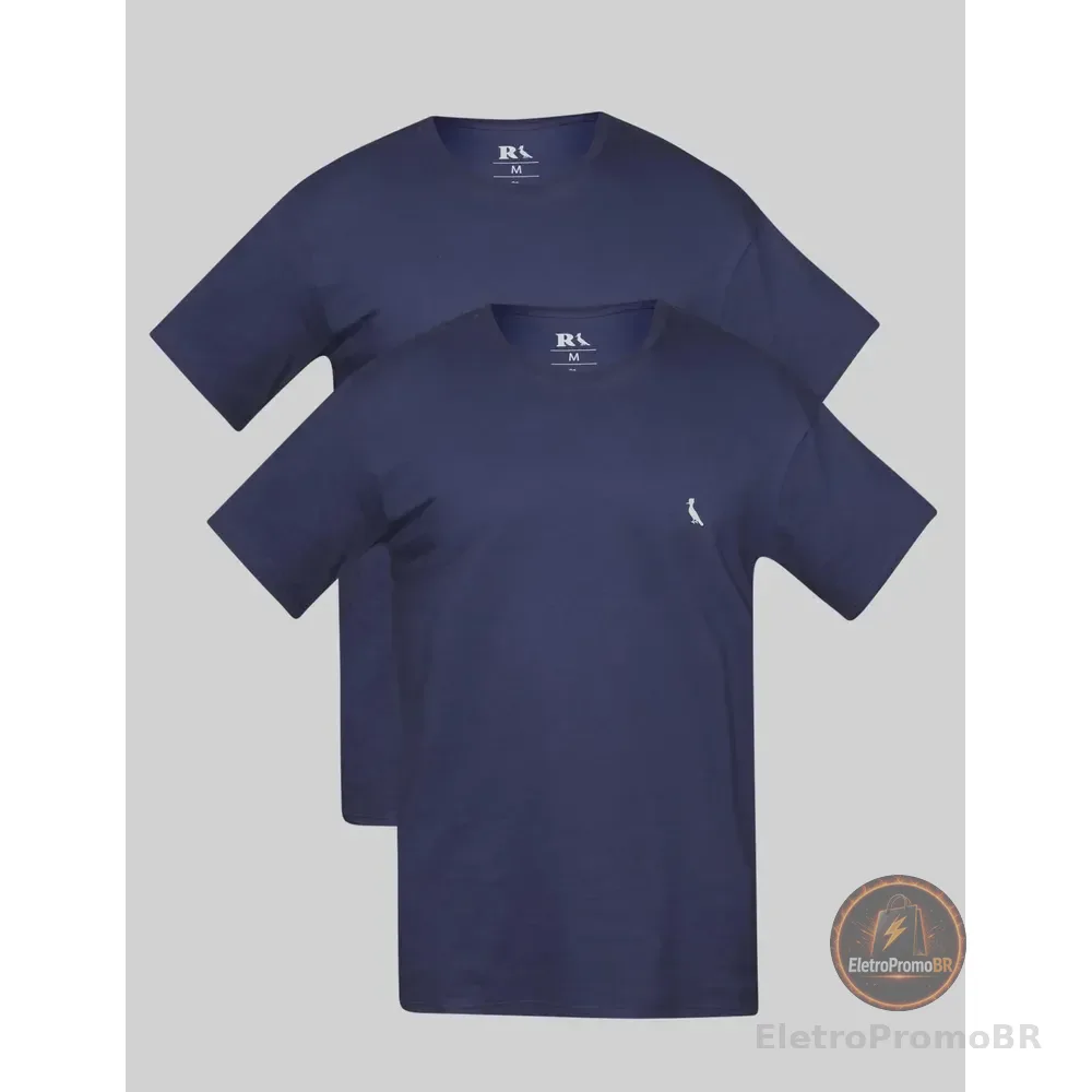Kit Camiseta Regular Essence Reserva Marinho/marinho Liso G Lisa