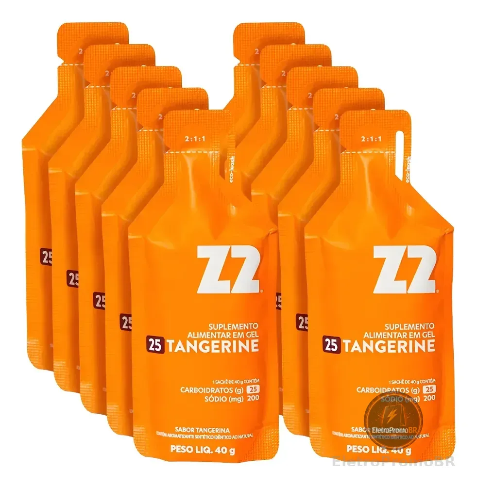 Energy Gel Z2 Tangerine Box 10 Unidades Sachê 40g Tangerine