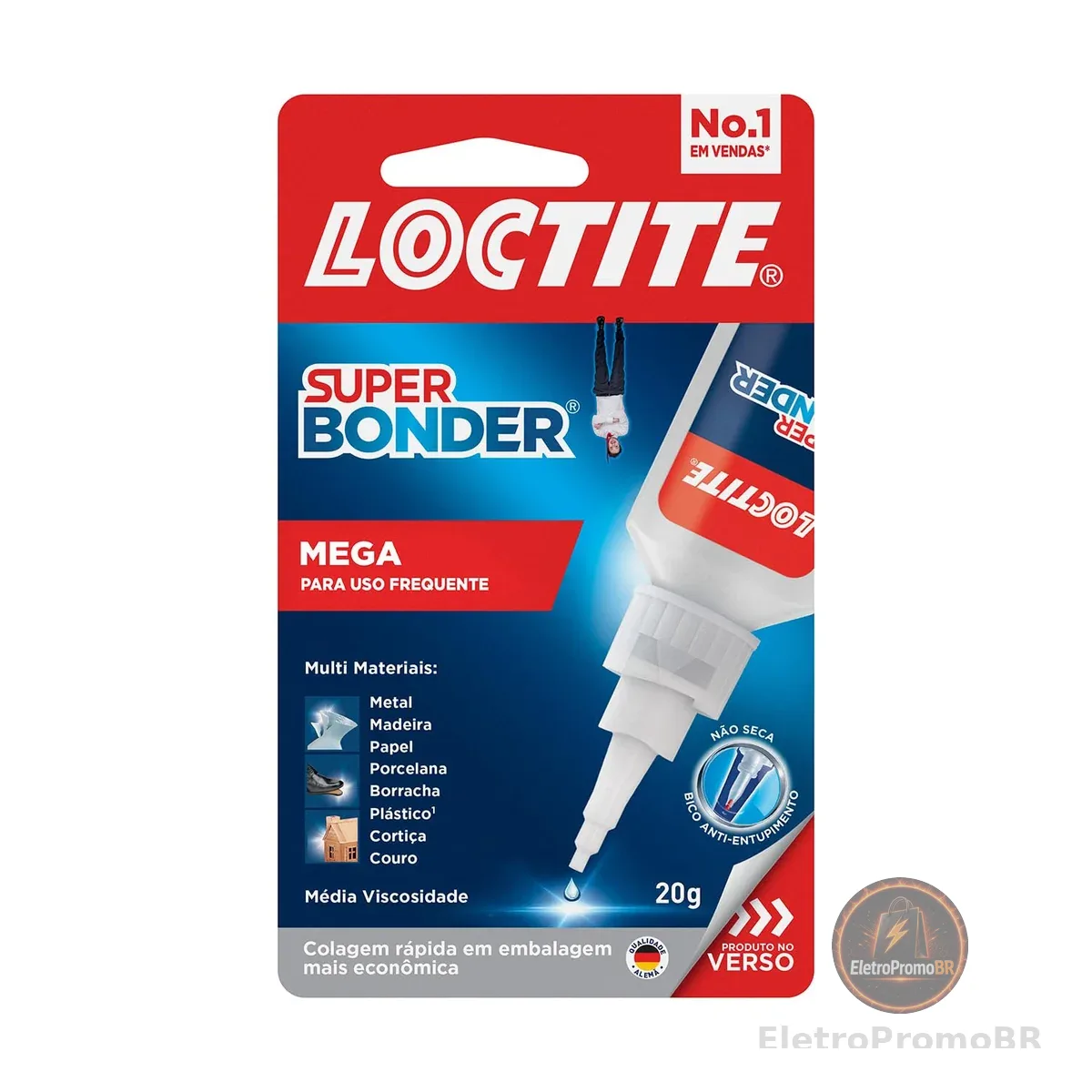 Loctite Super Bonder Mega, Adesivo Instantâneo, Transparente, 1x20g
