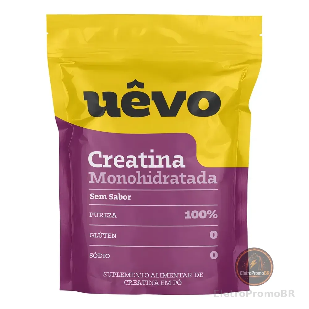 Creatina Monohidratada Uêvo Pó Sem Sabor 300g Refil