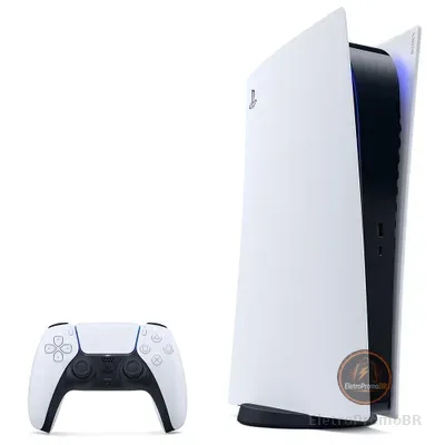 Console Playstation 5 Sony, SSD 825GB, Controle Sem Fio Dualsense, Edição Digital, Branco