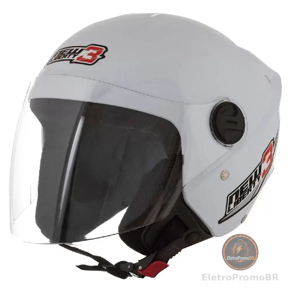 Pro Tork Capacete Moto New Liberty Three, Branco, Tam. 56
