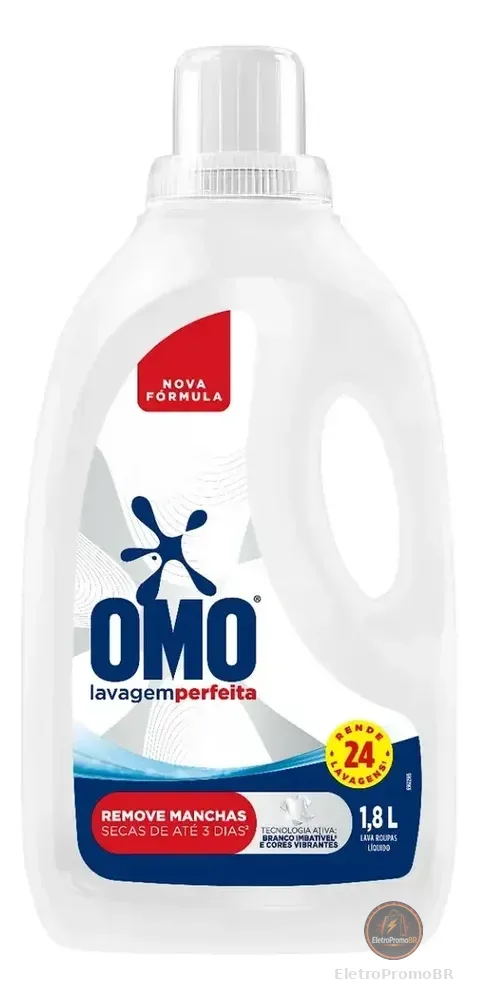 Lava Roupas Liquido Omo Lavagem Perfeita 1,8L