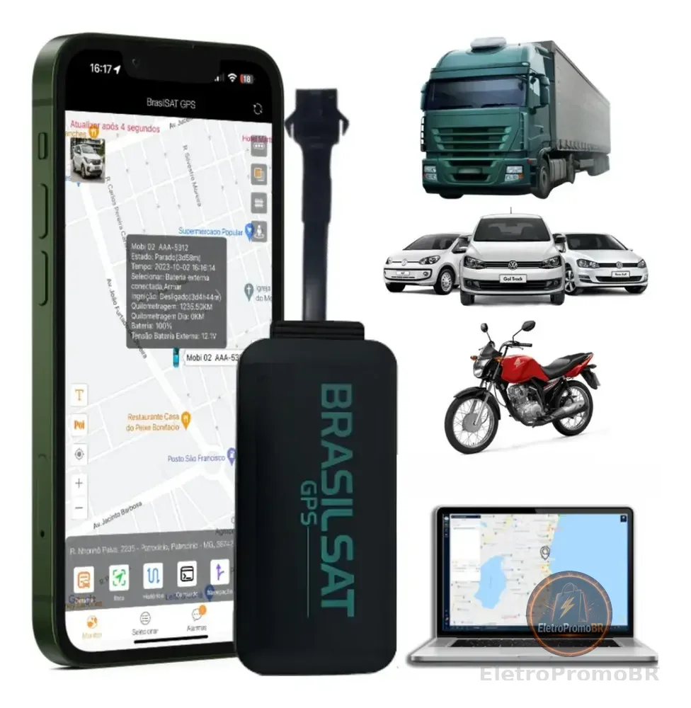 Rastreador GPS Veicular 4G com App em Tempo Real | Ideal para Frotas, Carro, Moto, Caminhão e Veículos Elétricos