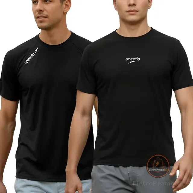Kit 2 Camiseta Speedo Masculina Dry Fit Manga Curta Academia