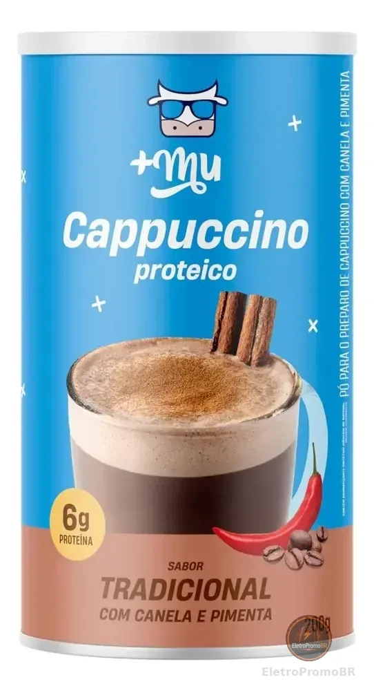 Cappuccino Proteico Com Whey Sabor Canela E Pimenta 200g +Mu