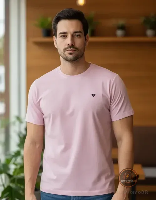 Camiseta Masculina Camisas Slim Voker 100% Algodão Atacado