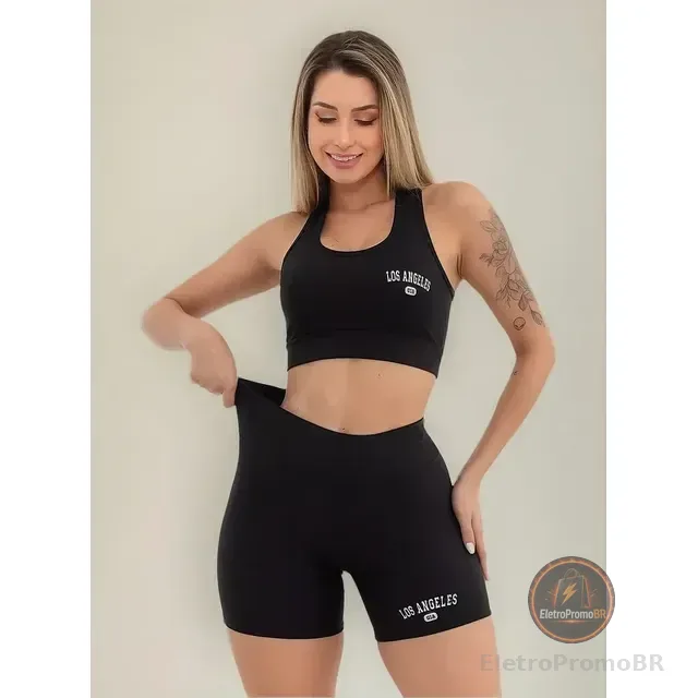 Conjunto Top Shorts Feminino Los Angeles
