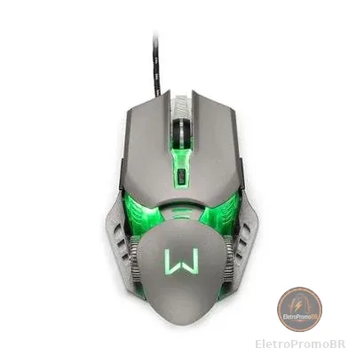 Mouse Gamer Warrior Keon 3200DPI 6 Botões Ambidestro