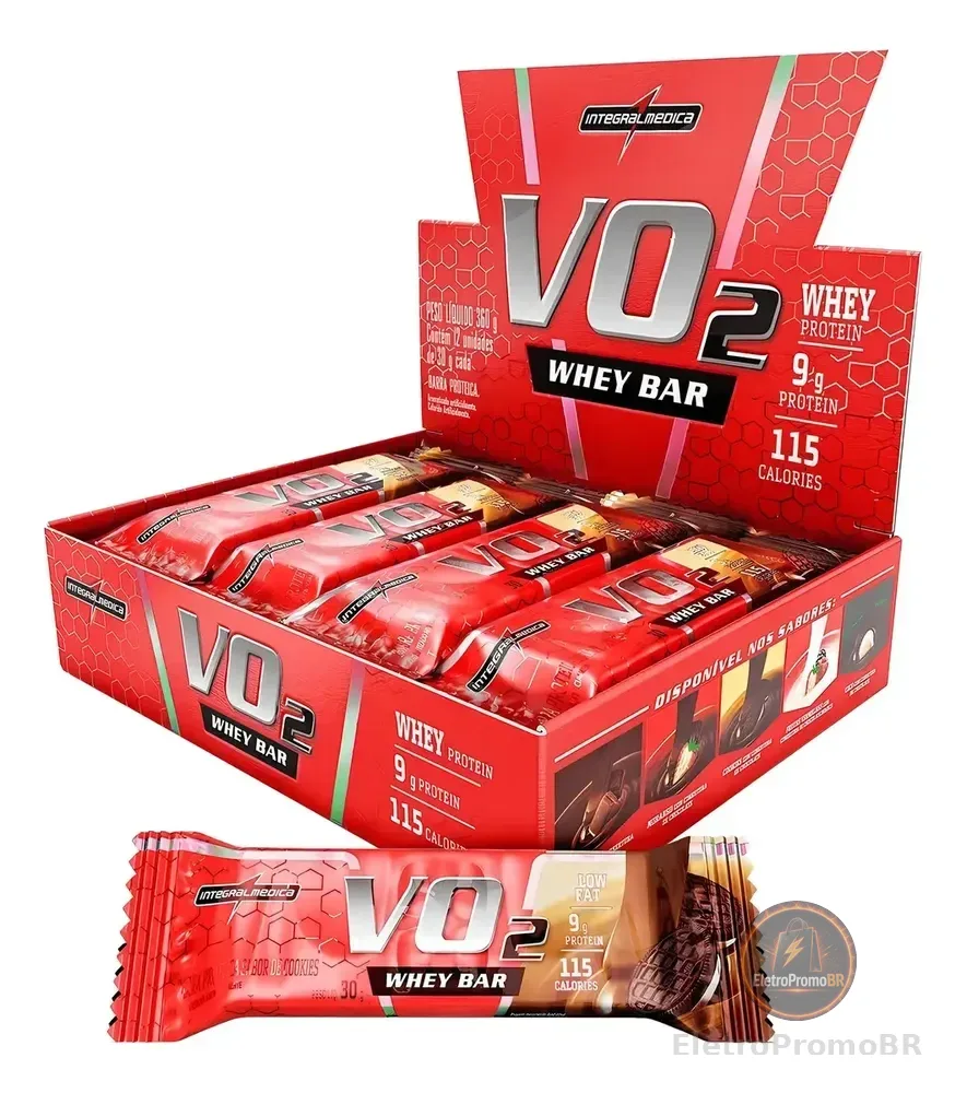 Suplemento en barra Integralmédica VO2 Proteína sabor coco 12 Unidades 30g