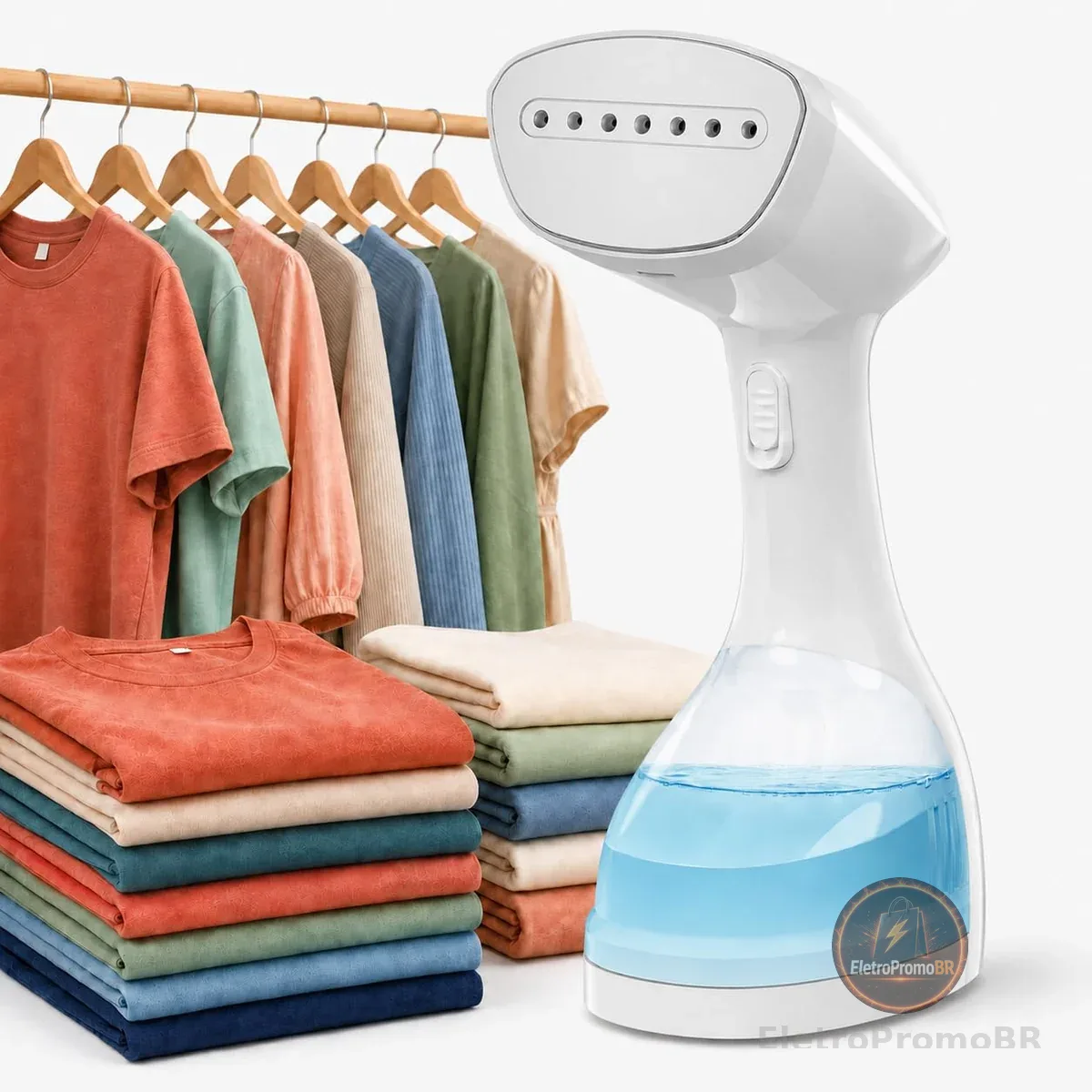 QFUN Vaporizador de Roupas Portátil 2 em 1, 127V, 1200W | Aquecimento em 30 s, ferro e vaporizador 2 em 1, kit de viagem, roupas, camisas, tecidos