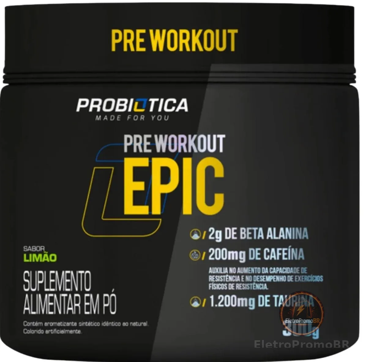 Epic Pre Workout 300G - Probiotica (Limão)
