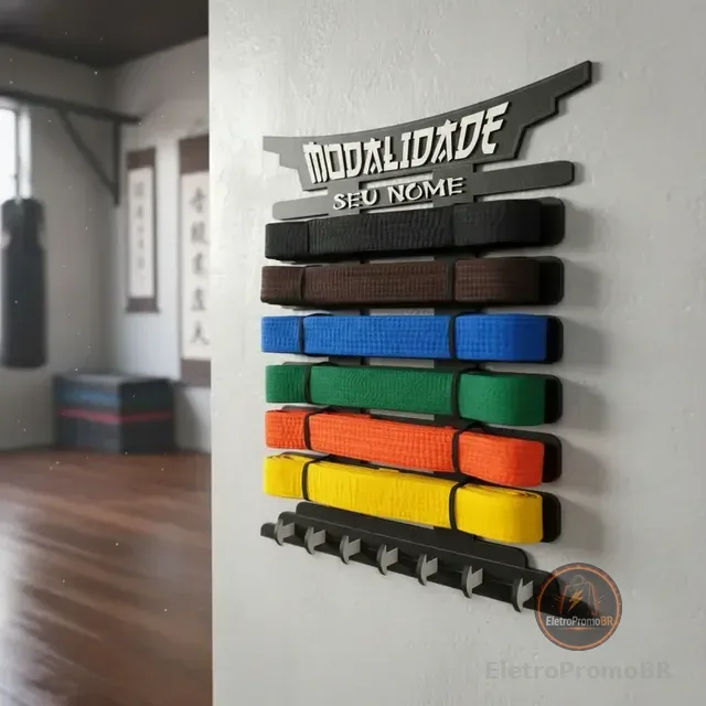 Porta Faixa Medalhas Kung Fu Kickboxing Hapkido Judô Karatê