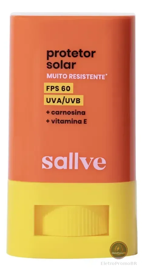 Protetor Solar Bastão FPS 60 Sallve 15g