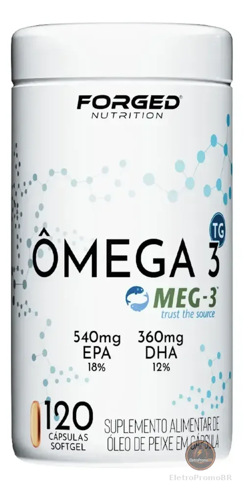 Ômega 3 Tg Meg-3 18/12 Alta Concentração Epa 540mg Dha 360mg 120 Cápsulas Forged Nutrition