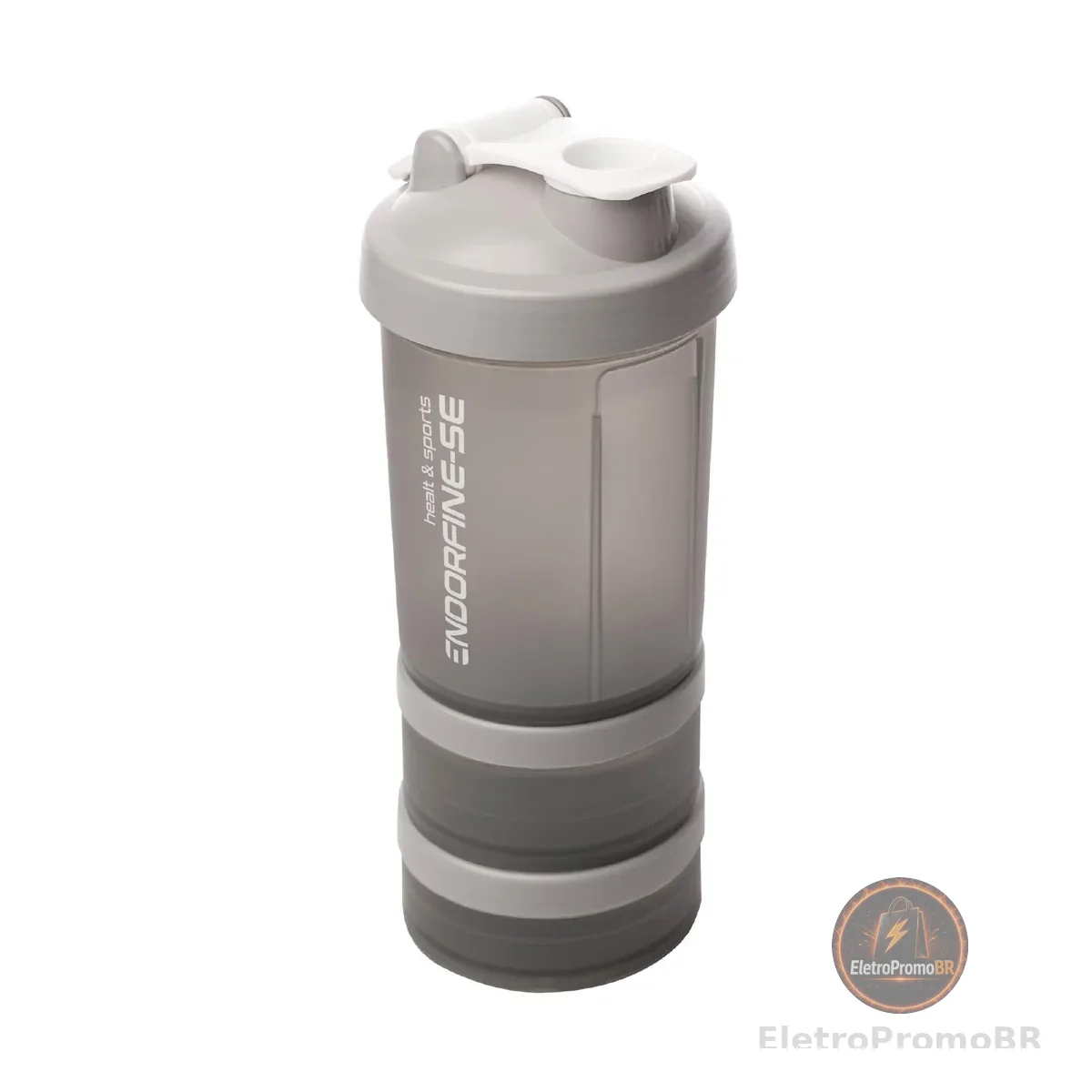 LYOR - Coqueleira shaker 3 em 1 - Performance Cinza 650ml