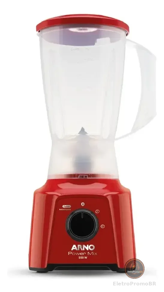 Liquidificador Arno Power Mix Lq11 1,25l 500w Verm Cor Vermelho
