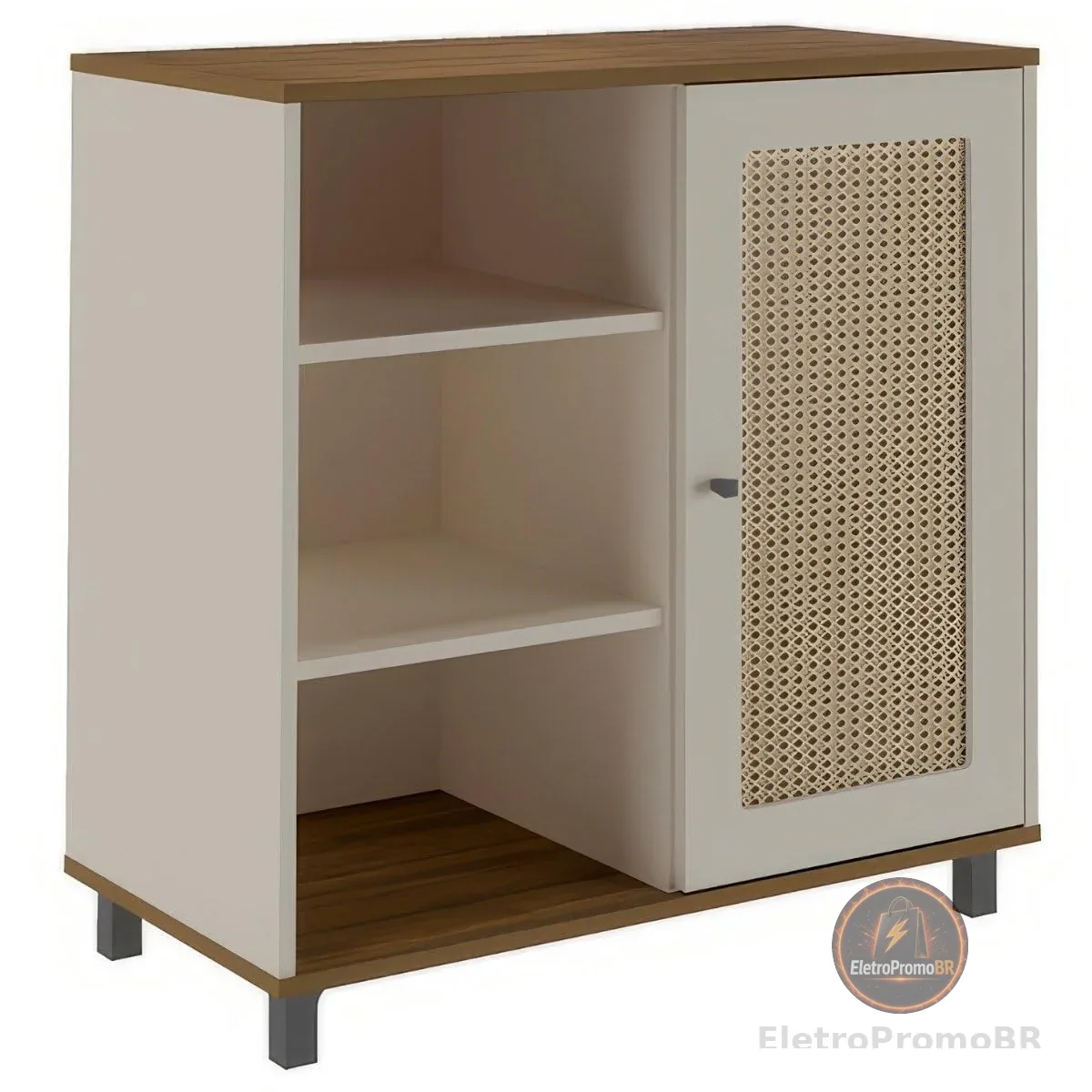 Artely Buffet Charlotte com 1 Porta, Pinho/Off White