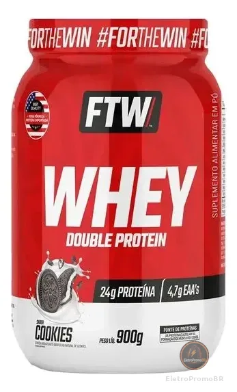 Whey Protein Double Protein Ftw 900g - Suplemento Em Pote Sabor Cookies