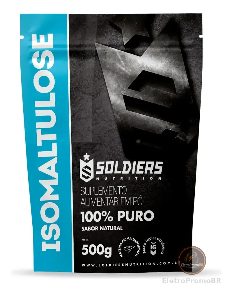 Palatinose Pura 500g Isomaltulose Soldiers Nutrition Carboidrasto Baixo Índice Glicêmico