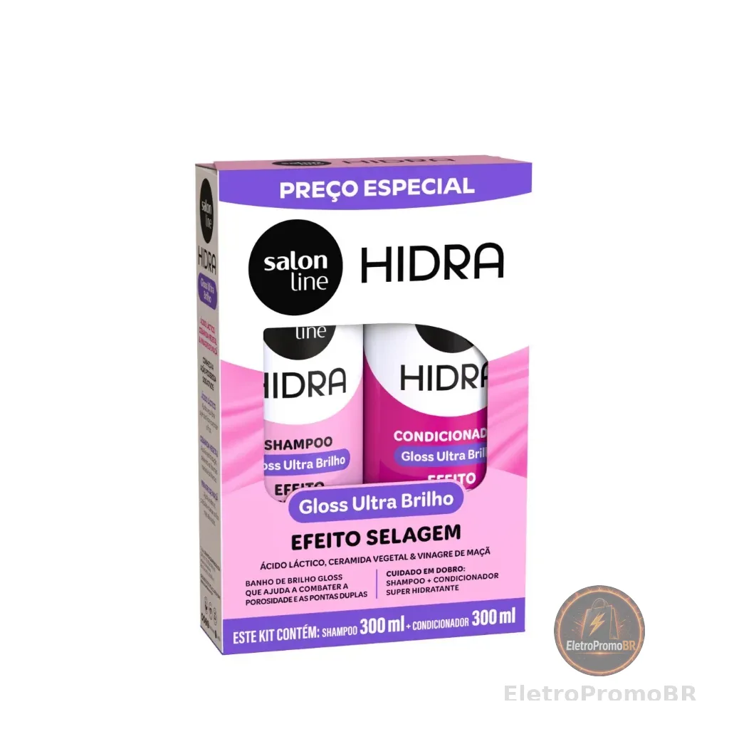 Kit Shampoo + Condicionador Hidra Nutrição e Brilho Salon Line 300ml