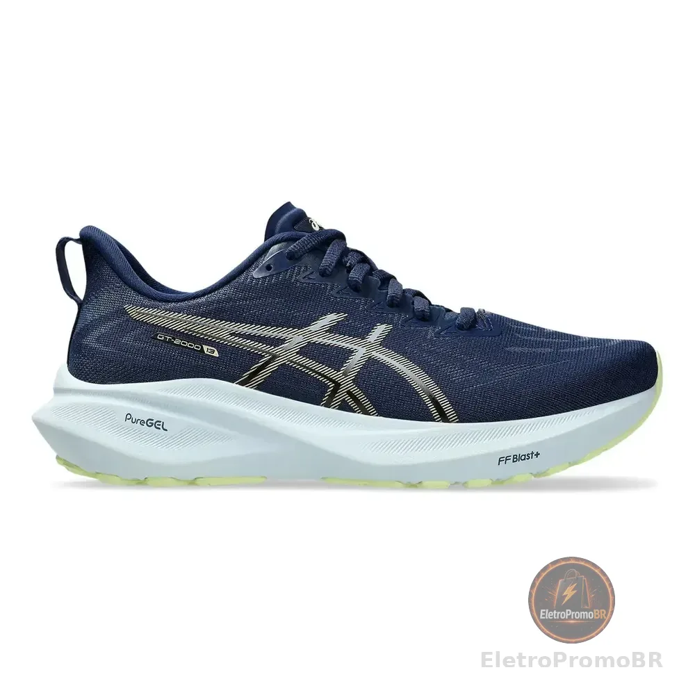 Asics Gt-2000 13 Feminino Azul Liso 34 Br