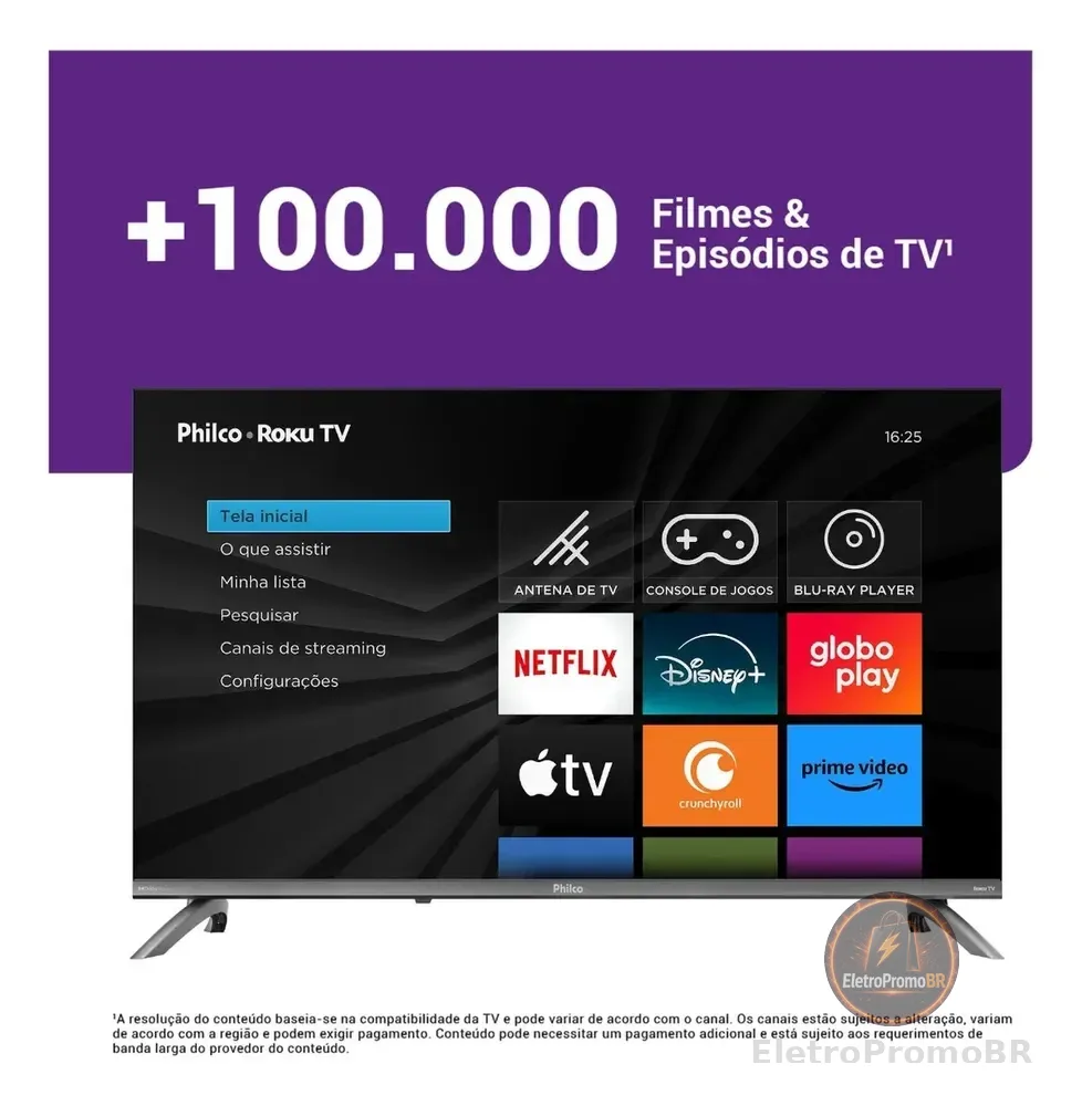 Smart Tv 32 Philco Roku Tv Dolby Áudio Hdr10 P32crb