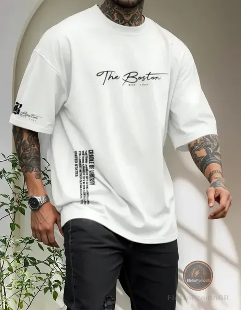 Camisa Oversized The Boston Camiseta Moda Gringa Estilosa