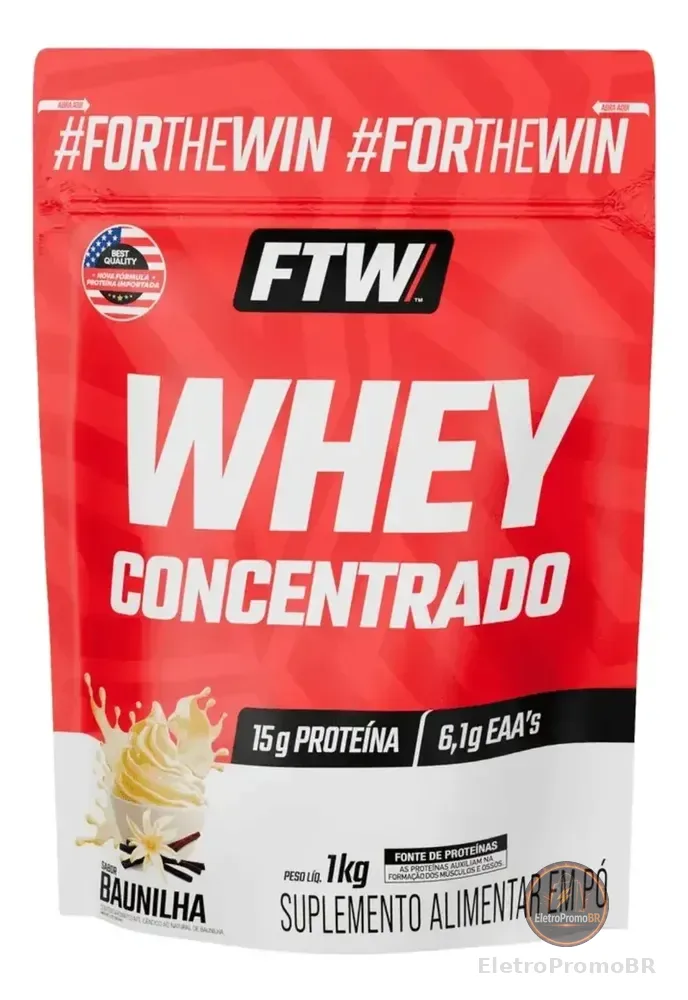 Whey Protein Concentrado 1kg Sabor Baunilha- FTW