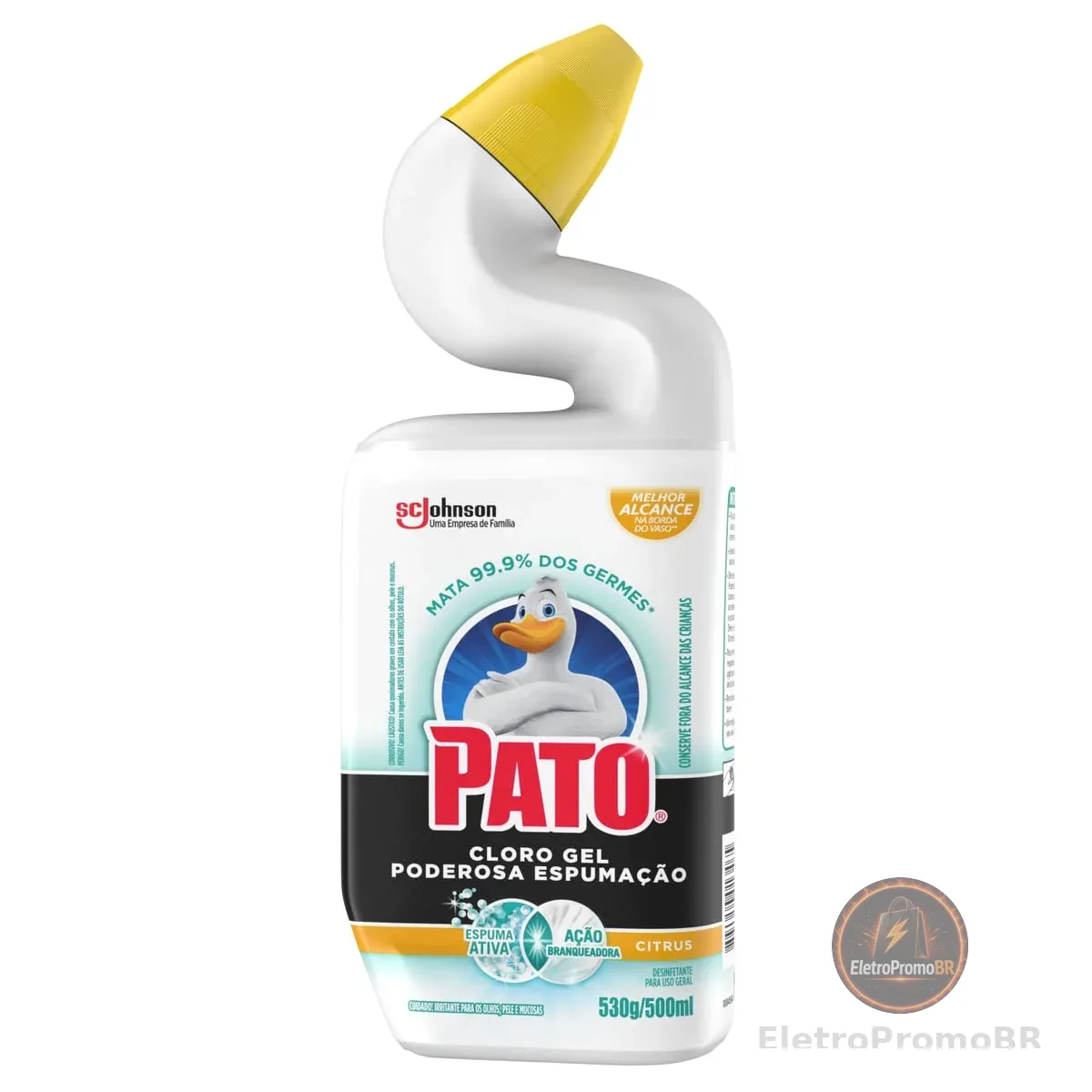 Pato Limpador Sanitário Desinfetante Cloro Gel Citrus, 500ml
