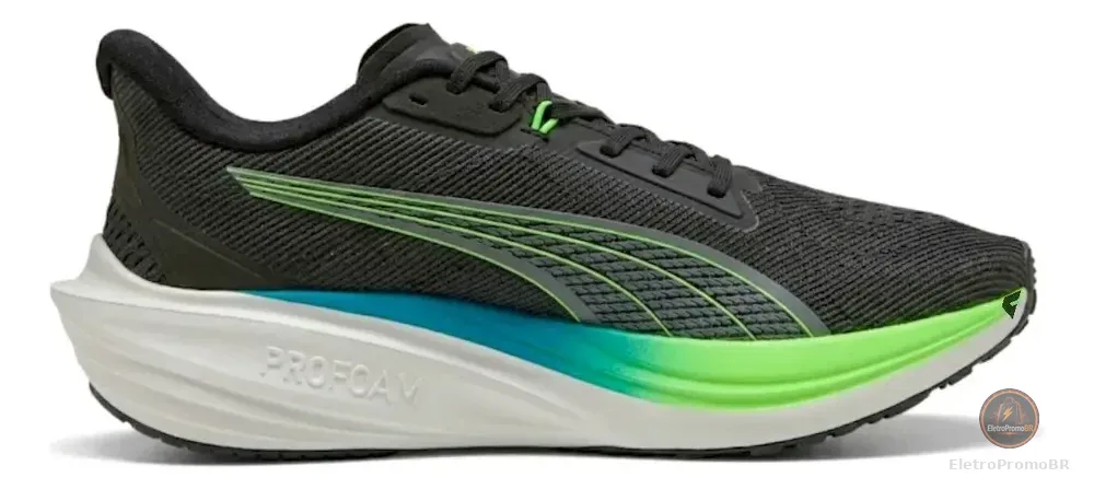 Tênis Puma Darter Pro Masculino Corrida Preto Azul E Verde Liso 41
