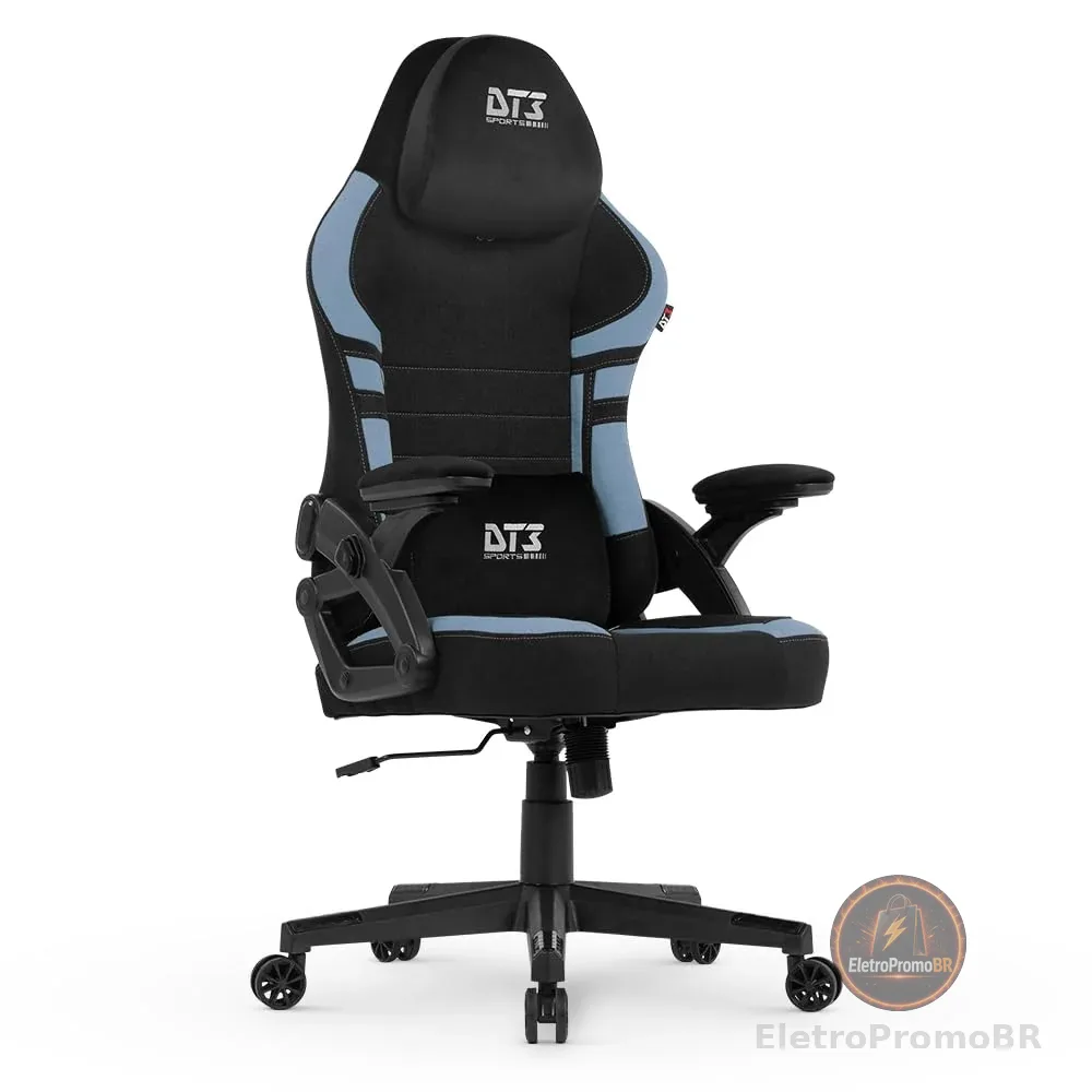 Cadeira Gamer DT3 GX, reclinável, apoio de cabeça ajustável, apoios de braços com ajuste de profundidade, revestimento em tecido Max2Weave, suporta até 110 e altura máx. de 1,75m (Blue)