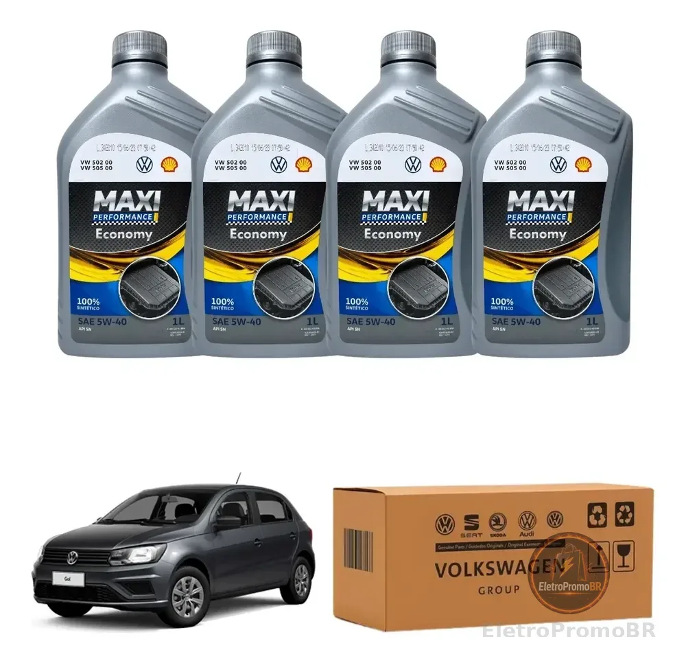 Kit 4 Litro Óleo De Motor 5w40 502 Vw Gol Voyage Saveiro Fox