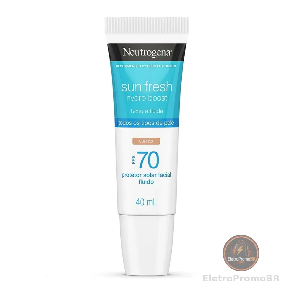 Protetor Solar Facial Neutrogena Sun Fresh Hydro Boost Cor 2.0 FPS 70 40mL