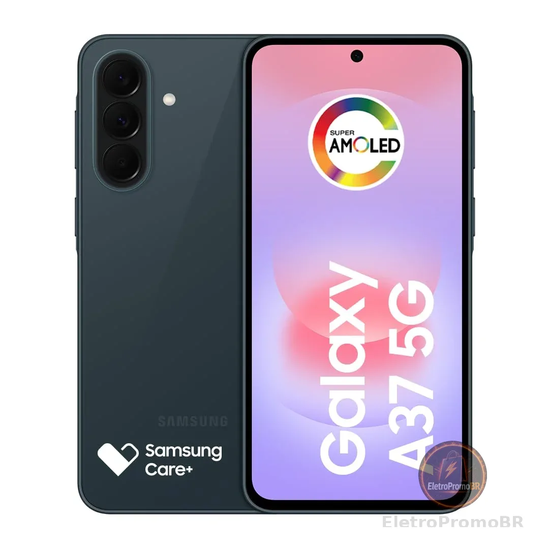 Celular Samsung Galaxy A37 5G 128GB, 6GB RAM, Câmera 50MP (Verde)