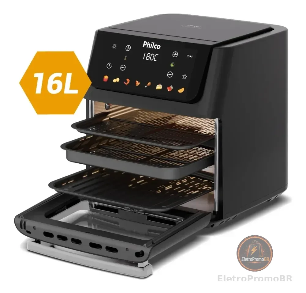 Fritadeira Air Fryer Philco 16 Litros Paf16c Preto 127v