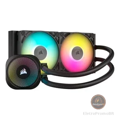 Water Cooler Corsair iCUE LINK TITAN 240 RX RGB AIO, 240mm, AMD e Intel, Preto - CW-9061016-WW