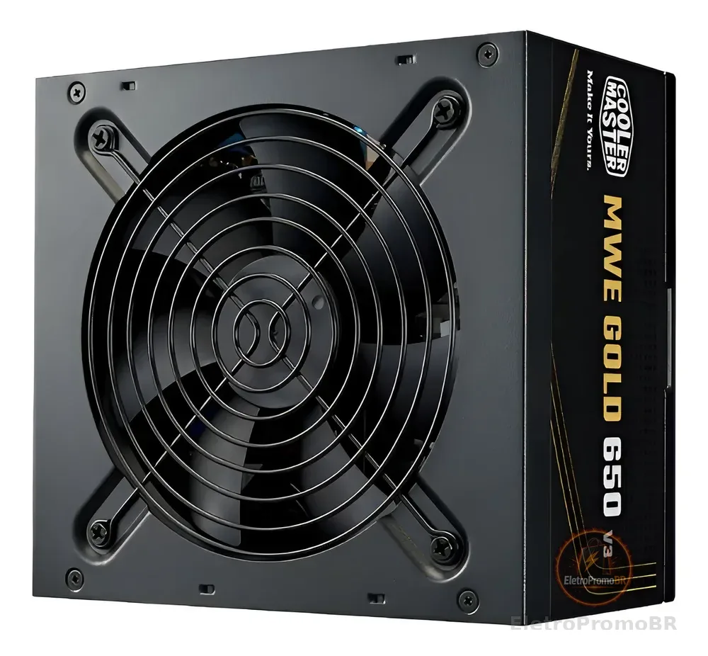 Fonte Cooler Master Mwe Gold 650 V3, 650w, Atx 3.1, 80 Plus Preto