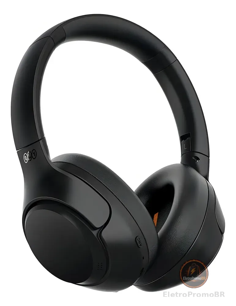 Headset Qcy H3 Anc Adaptativo Bluetooth 5.3 Multiponto 60h Cor Preto
