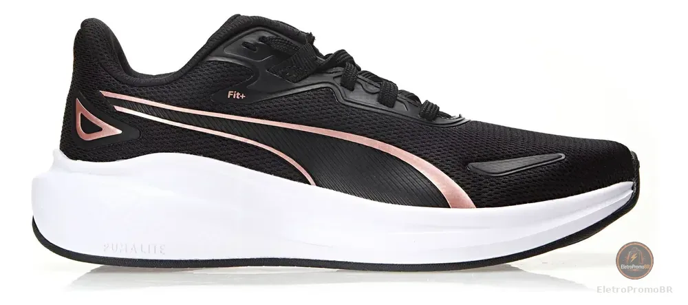 Tênis Feminino Skyrocket Lite Puma Puma Black-puma White-rose Gold Liso 37 Br