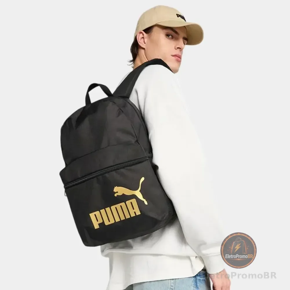 Mochila Phase Puma Preto Liso