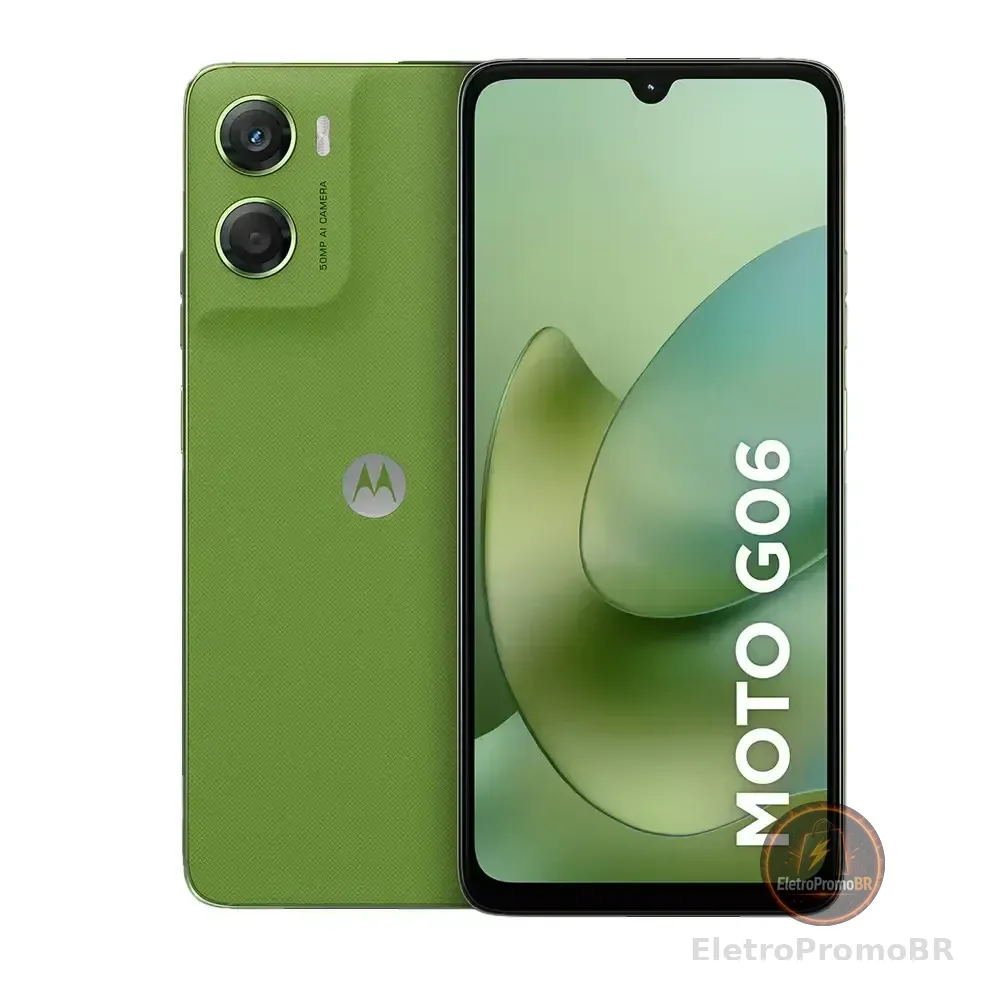 Smartphone Moto G06 4g Tela 6,9 256gb Motorola Verde