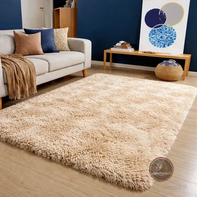 Tapete Felpudo Quarto Sala 1,00 X 1,40 Mt Peludo