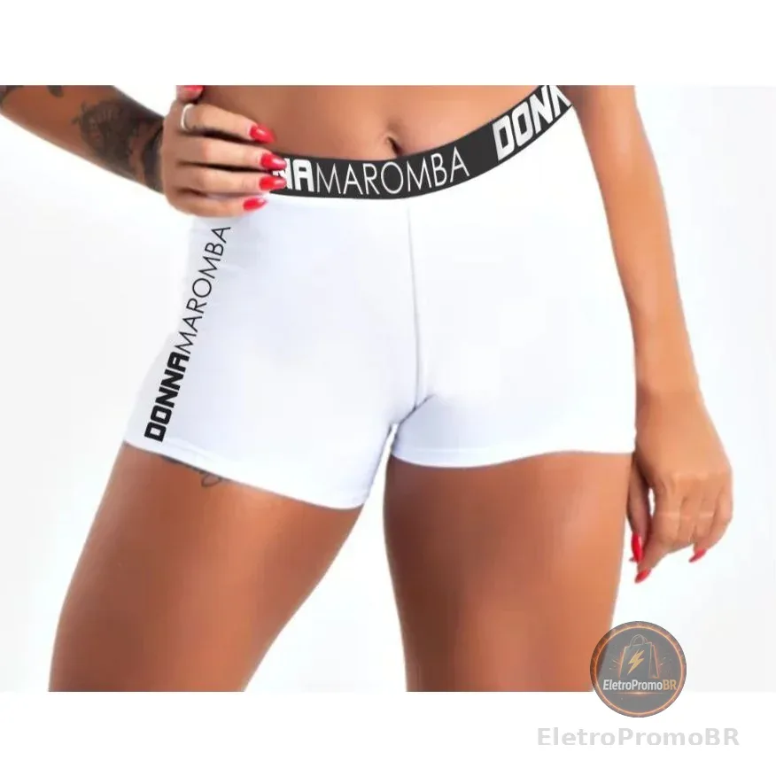 Short Curto Feminino Academia Treino Musculação Suplex Bermuda legging Zero Transparência